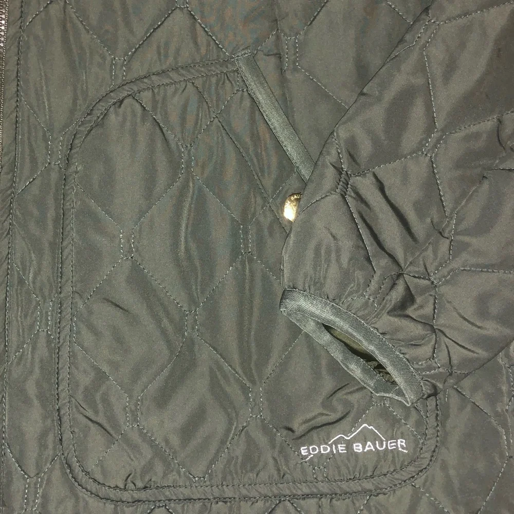 Green quilted puffer coat - Picture 5 of 6